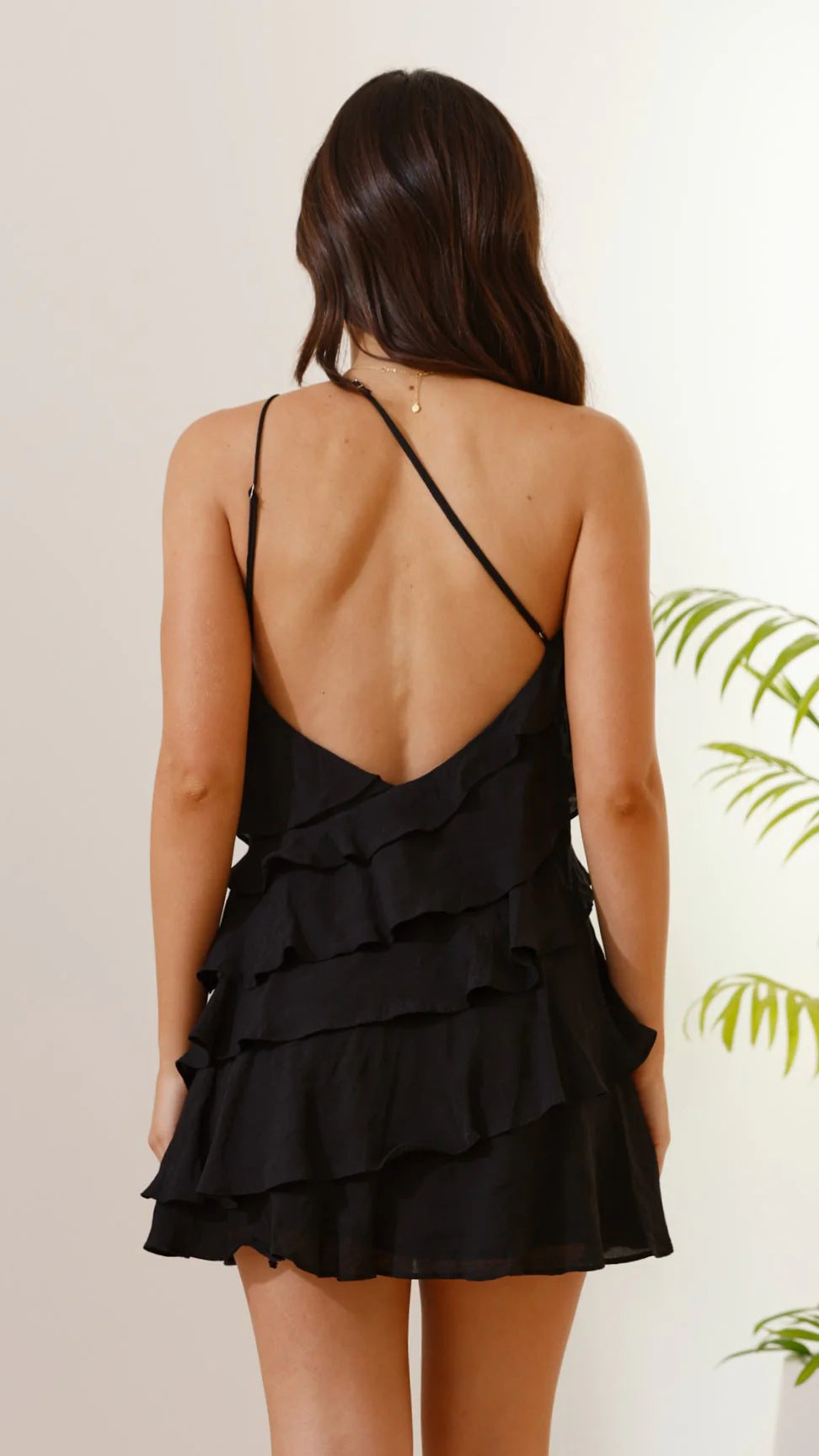 Alice Ruffle Backless Mini Dress-15