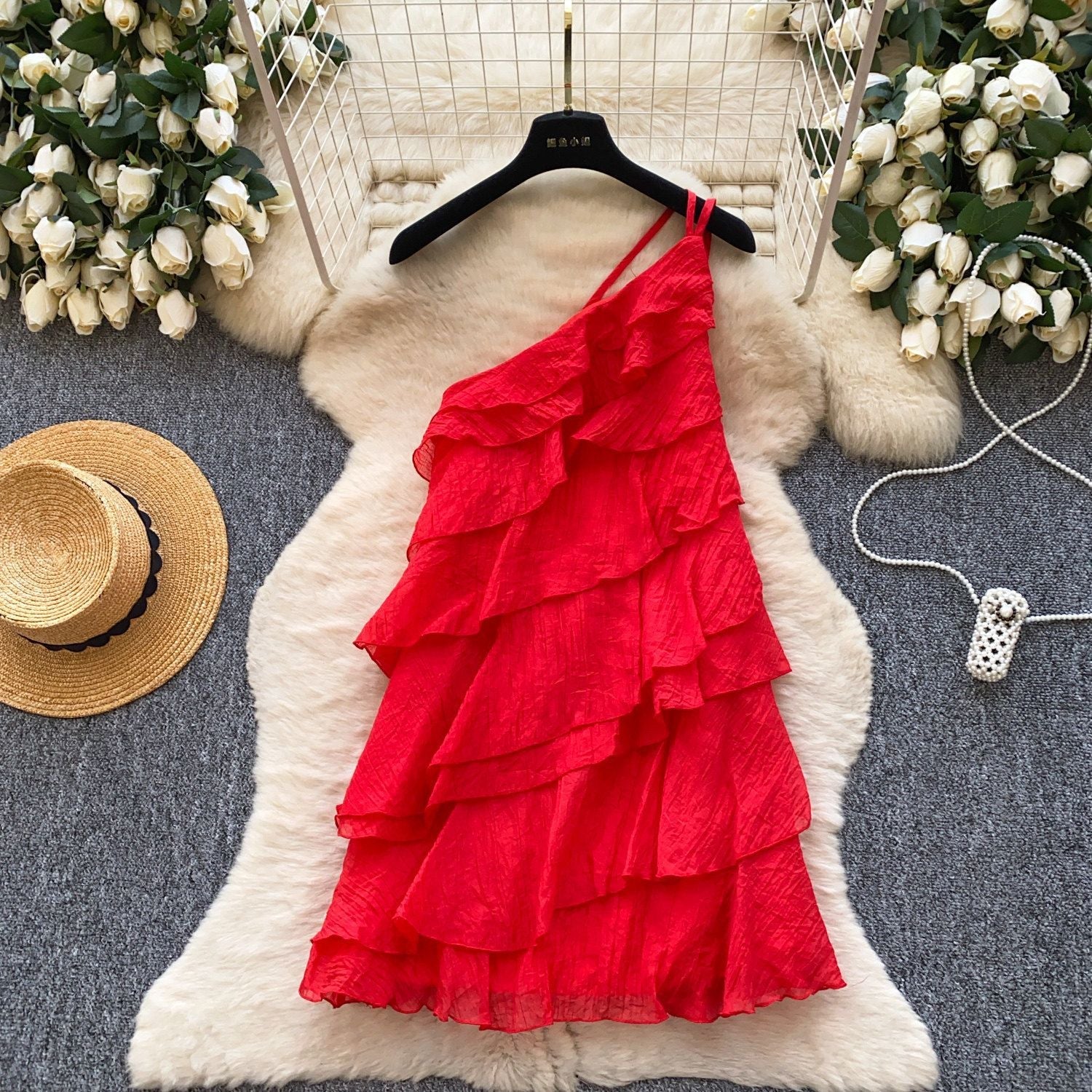 Alice Ruffle Backless Mini Dress-4