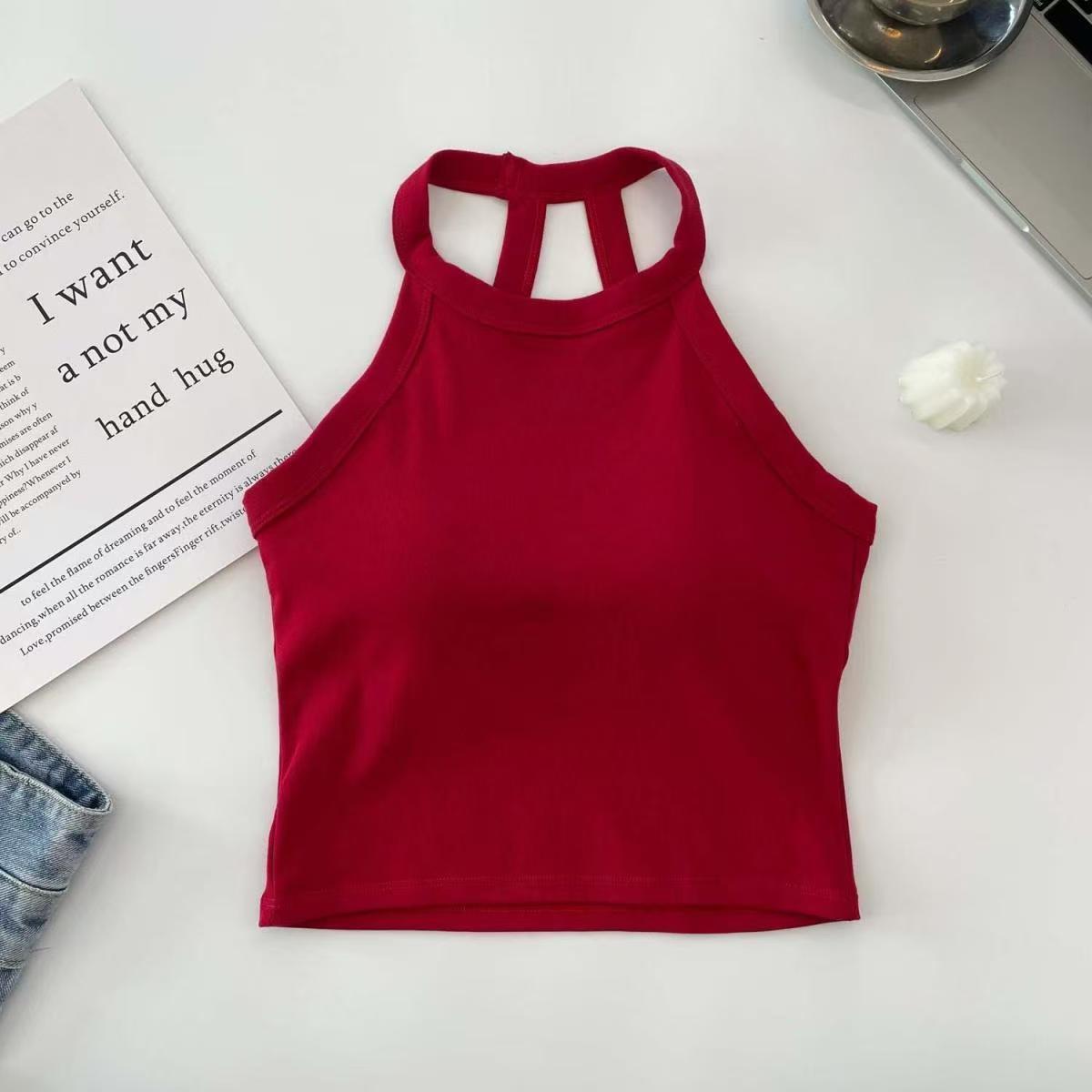 Ambre Halterneck Crop Padded Top