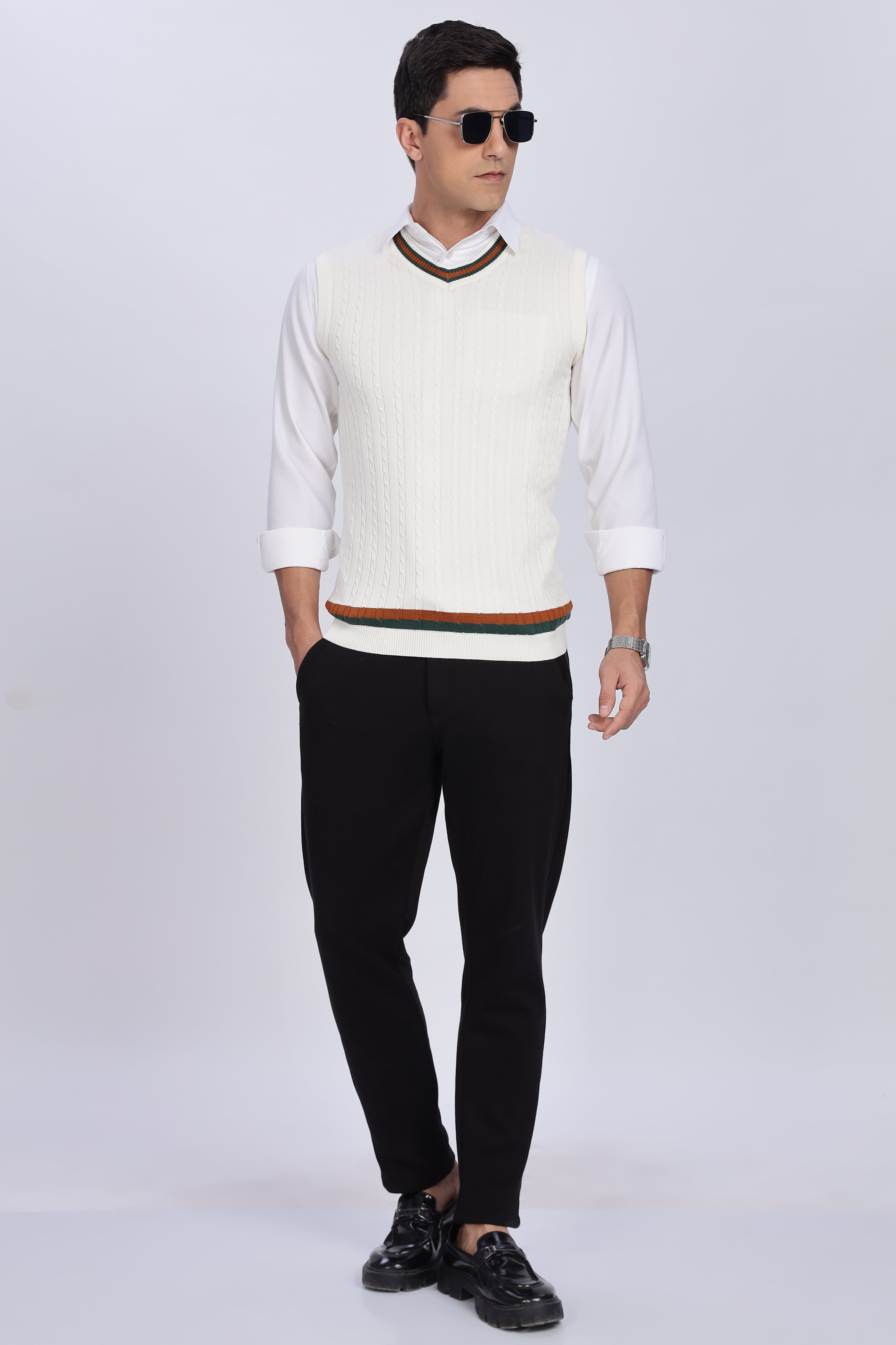 Carlton Cable-Knit Vest