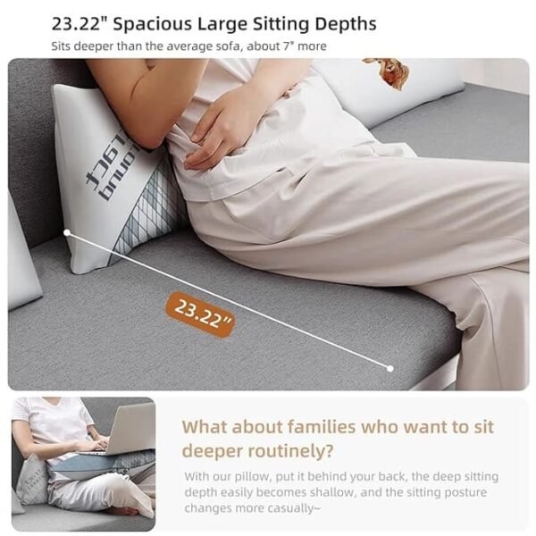 Foldable Sofa Bed with 2 Pillows, Couches and Sofas for Living Room Bedroom, Sleeper Sofa Chair Recliner Lounge (62.2")