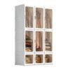 Portable Wardrobe Closet Organizer Large Capacity 20 Deep Plastic Armoire with Magnetic Doors
